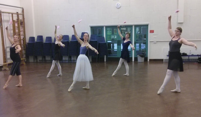 Adult ballet dancers
